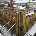 la neige sur le chantier (janvier 2015)